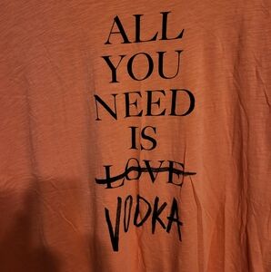 Torrid 5x Orange Graphic Tee with Bold Text Vodka